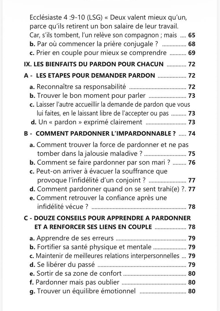 Troisième page du sommaire